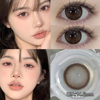 [0~-8.00] MILL CREEK คอนแทคเลนส์สี เลนส์บิ๊กอายน่ารัก สีน้ำตาล Glossy 14.5mm 12 เดือน คอนแทคเลนส์