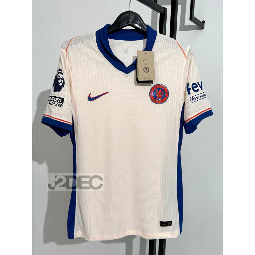 ใหม่ล่าสุด!! เสื้อฟุตบอลทีม เชลซี Away ชุดเยือน Player เกรดเพเยอร์ ปี 2024/25 ฟลูออฟชั่นอาร์มและเบอร์ชื่อนักเตะในทีม EPL