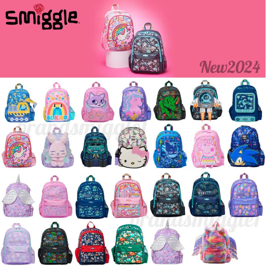 New Smiggle✨ กระเป๋าเป้ ขนาด 14 นิ้ว Junior Character Backpack  พร้อมส่งของแท้