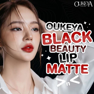 (ซื้อ 1 แถม 1) OUKEYA BLACK BEAUTY LIP MATTE ลิปแมตสีสวยครบทั้ง 8 เฉด เนื้อแมทติดทนนาน เหมาะสำหรับทุกโอกาส