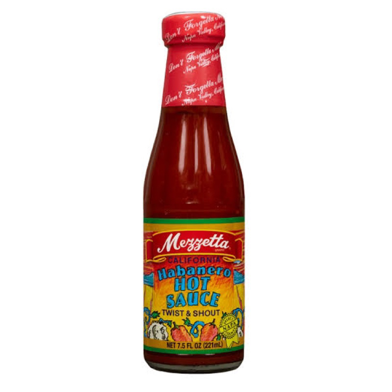 Mezetta Habanero hot sauce 8 oz. 221ml. 🇺🇸นำเข้าจากอเมริกา ซอสพริกฮาบาเนโร่