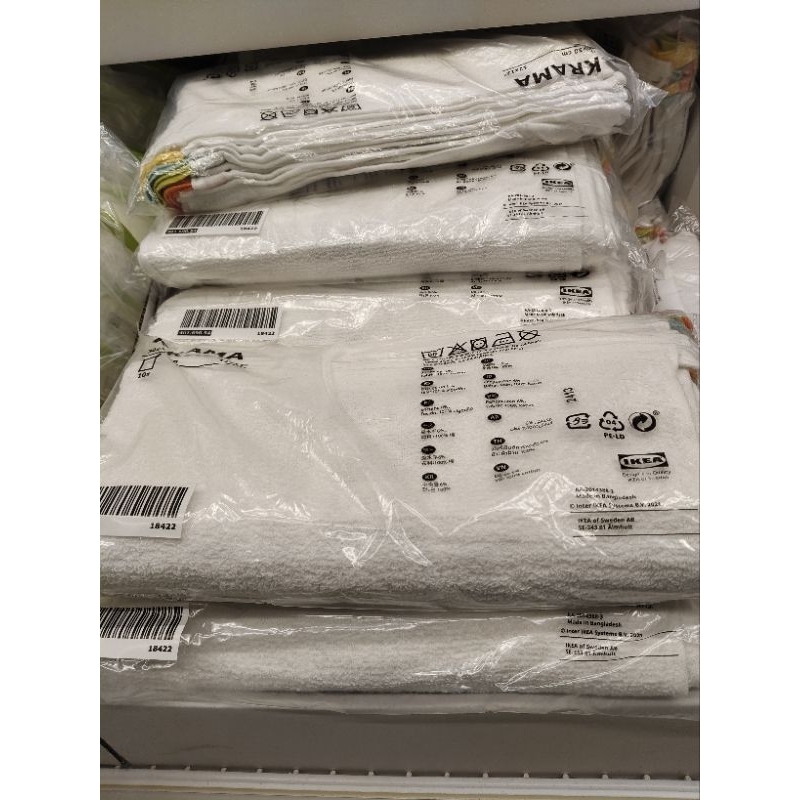 IKEAshopping IKEA KRAMA ผ้าขนหนู สำหรับเด็ก 30 * 30 , 10 ชิ้น