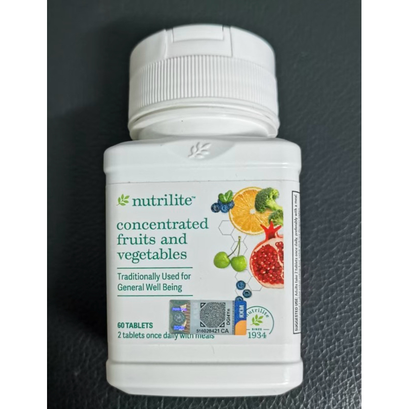นิวทริไลท์ ผักและผลไม้รวมเข้มข้น บรรจุ 60 เม็ด Nutrilite Concentrated Fruits And Vegetables 60Tablets