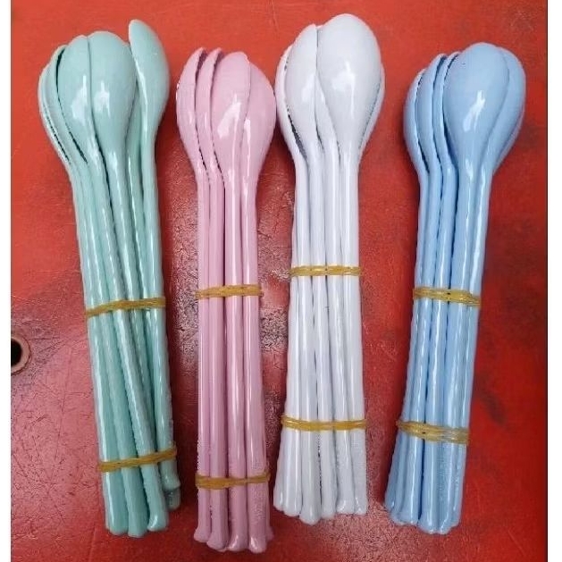 ช้อนเมลามีน-หนา ยาว 23 ซ.ม./6 ชิ้น (คละสี)
