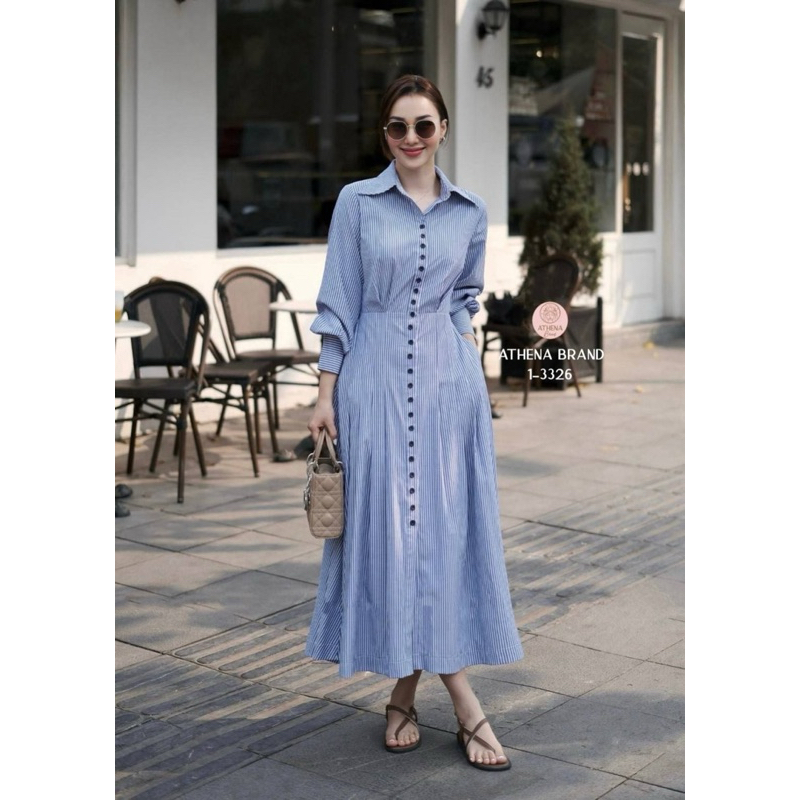Glam Girl Shirt Dressแบบชิคๆ New Arrival by Athena พร้อมส่ง Size.S M L XL 24/10
