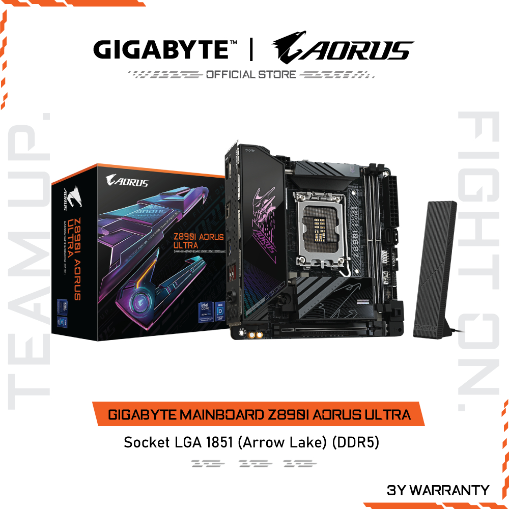 GIGABYTE MAINBOARD Z890I AORUS ULTRA​ เมนบอร์ด Z890I AORUS ULTRA-REV1.0