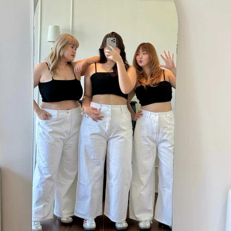Chubbygirlbkk - Off white chubby Jeans🤍👖”ยีนส์เอวสูงสีขาวสาวอวบเจ้าแรก"
