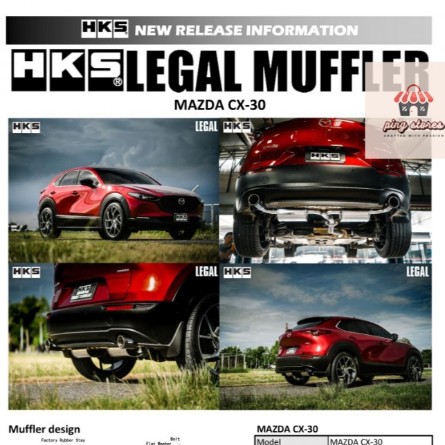 ท่อ HKS Mazda Cx-30 Skyactive 2.0L เบนซิน