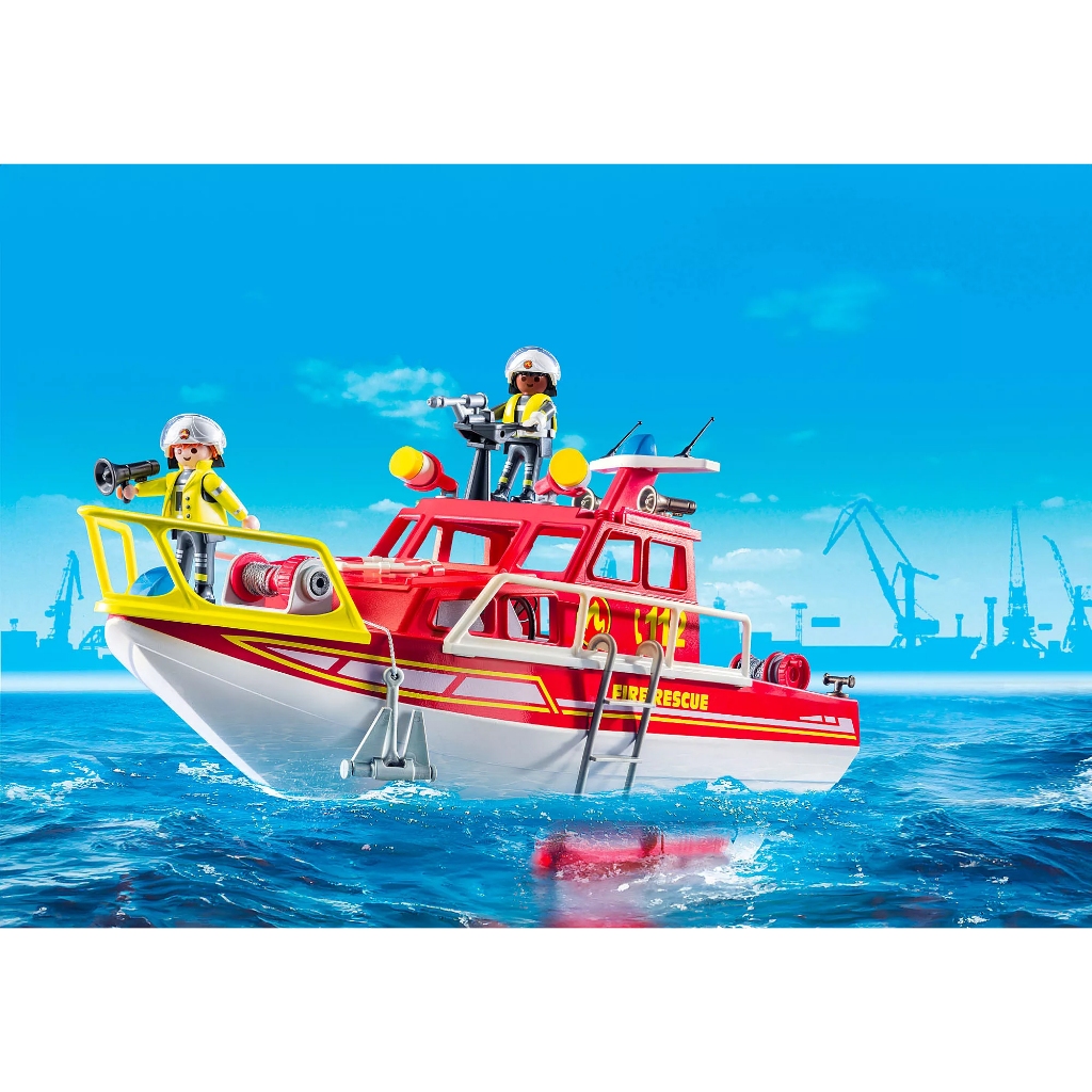 Playmobil 71598 50th Years Fire Rescue Boat ของเล่นบทบาทสมมติ 50 ปี เรือกู้ภัยดับเพลิง