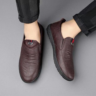 LHSunday พร้อมส่ง รองเท้าคัทชูผู้ชาย งานแฟชั่น วัสดุหนังเทีย…