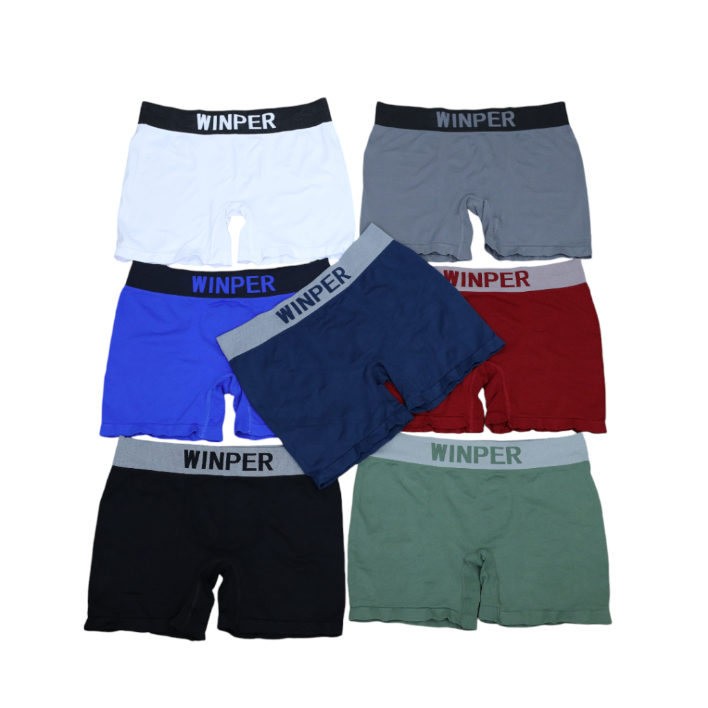 กางเกงในผู้ชาย แบบขายาวขึ้น 12 นิ้ว ขนาดฟรีไซส์ เอว 28-54 นิ้ว แบรนด์ WINPER [ W7 ]