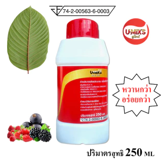 แพ็ค 1 ขวด 250 ML !! U-MIX'S น้ำหวานกลิ่นผลไม้รวมเข้มข้น (ยู-มิกซ์) ปริมาณ 250 ML แถม ปากกา1 ด้าม