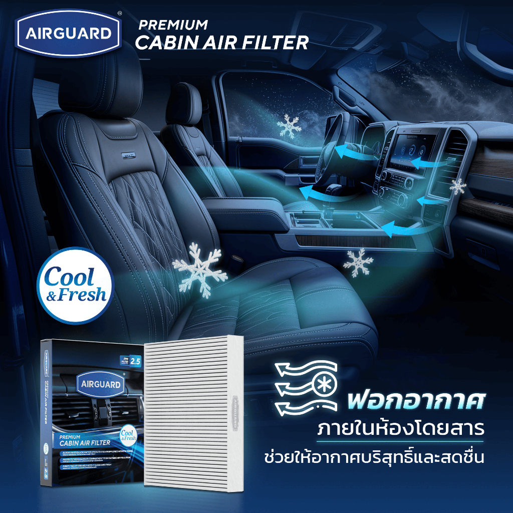 [PM2.5] AIRGUARD กรองแอร์ MG EP - รูปที่ 3