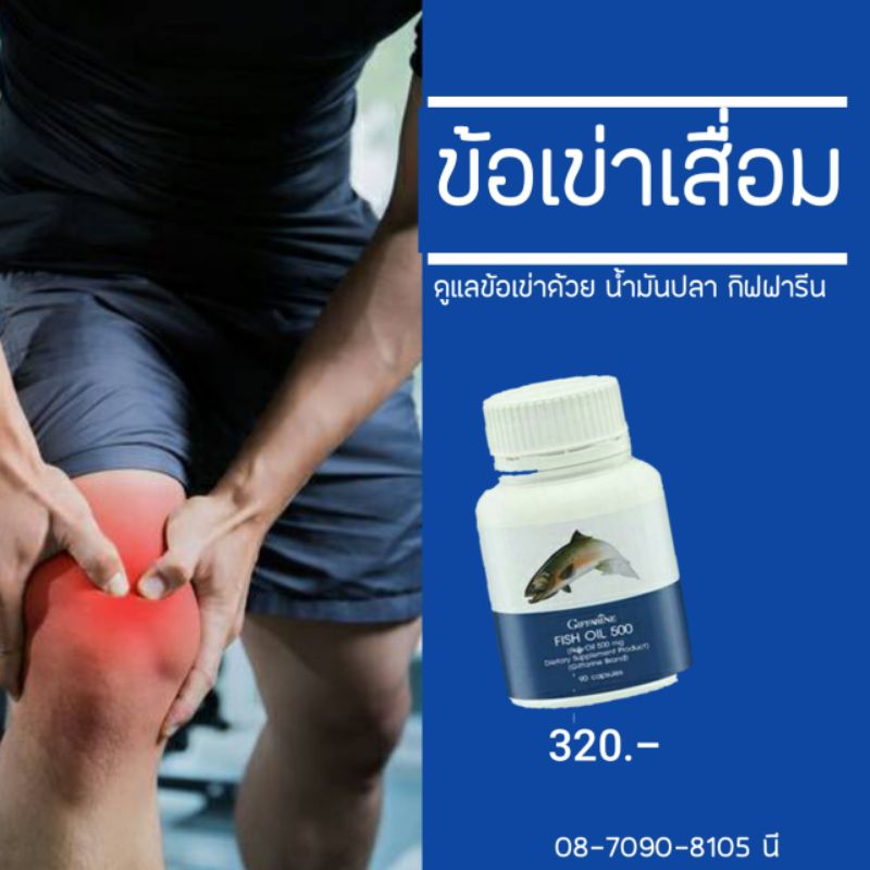 น้ำมันปลา กิฟฟารีน บำรุงสมอง 500 มก.