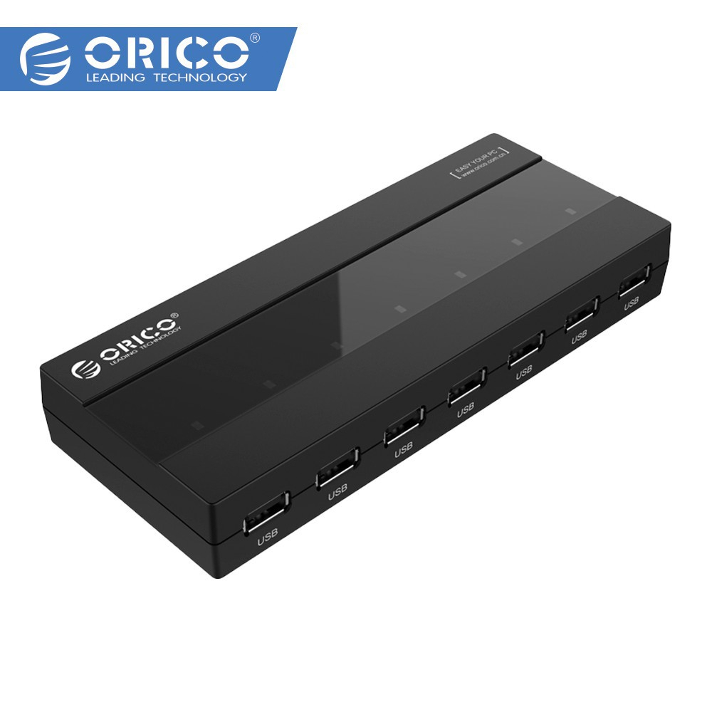 ORICO H727RK-U2 7 Ports USB2.0 HUB usb hub splitter with power ฮับเพิ่มพอร์ตแบบ USB 2.0 7 พอร์ต มีไฟ