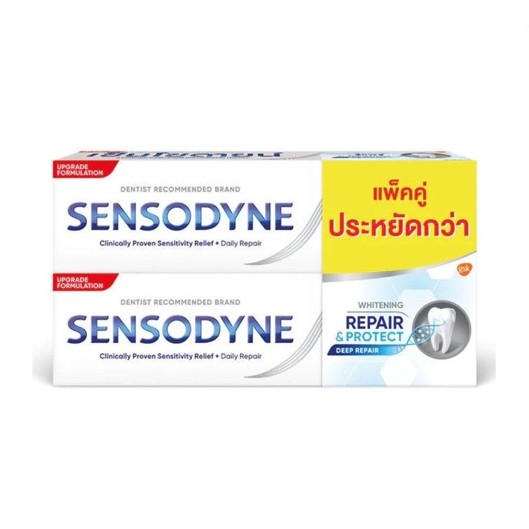 เซ็นโซดายน์ ยาสีฟัน รีแพร์แอนด์โพรเทคท์ 100 กรัม แพ็คคู่ ประหยัดกว่า