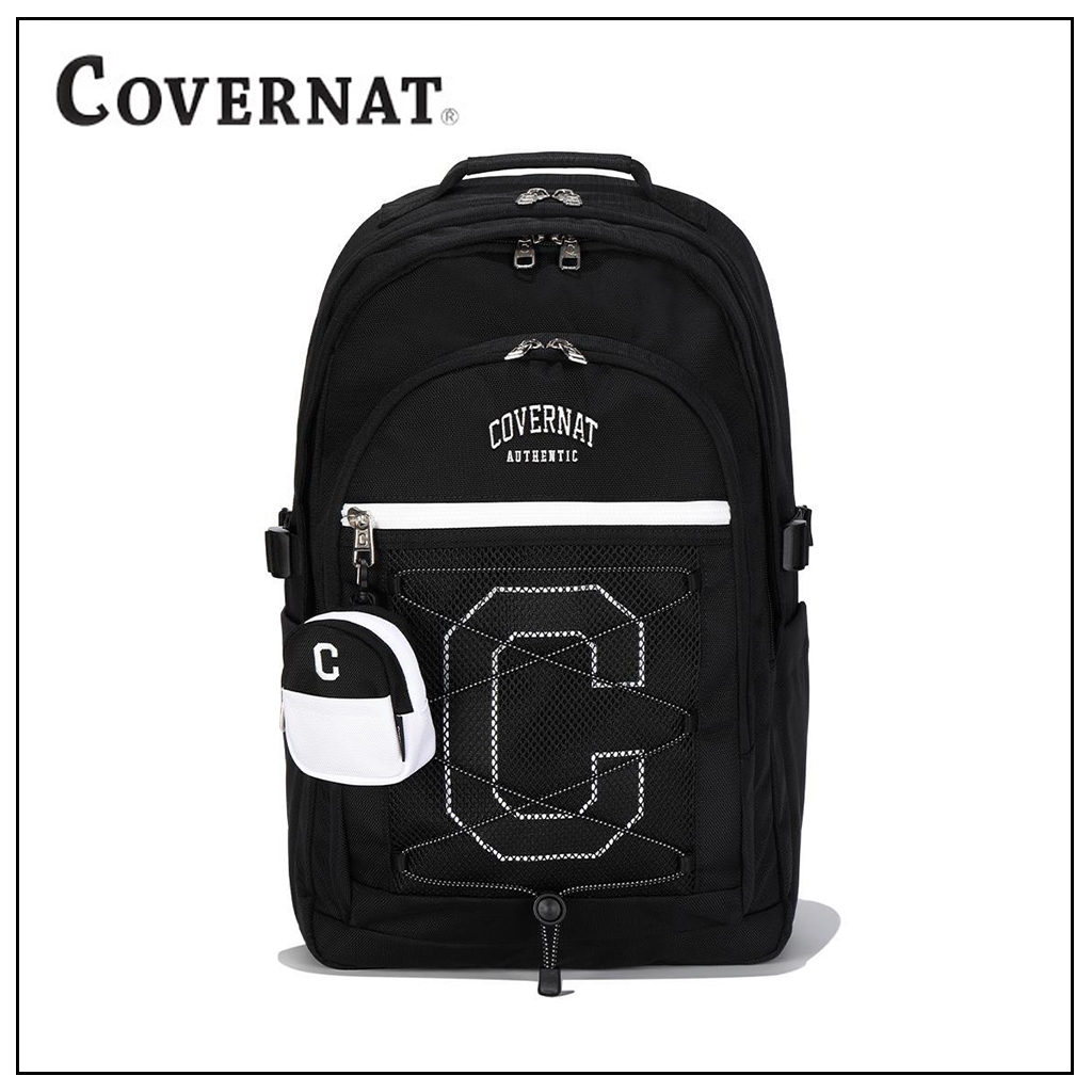 Covernat College Backpack 31L Black_White กระเป๋าสะพายหลัง / เป้ทำงาน