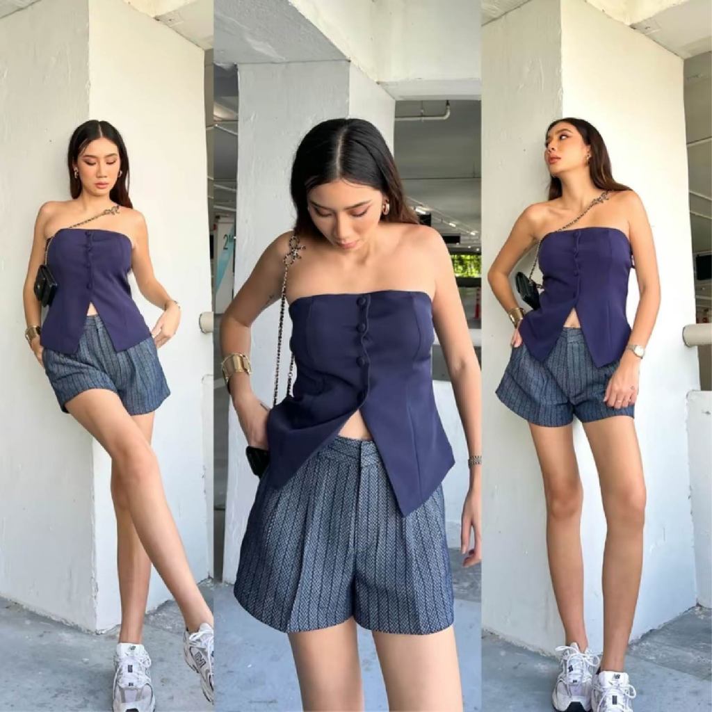 Atipashop - Tine Jeans Shorts กางเกงยีนส์ขาสั้น