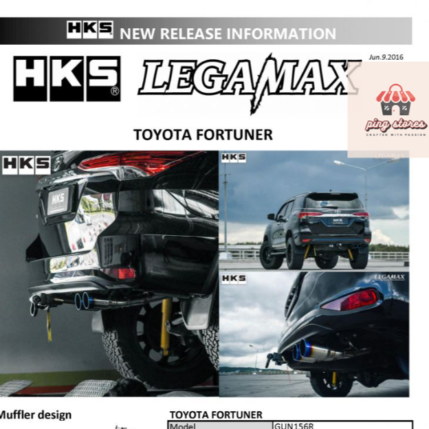 ท่อ HKS Toyota Fortuner ปลายTita เครื่อง 1GD