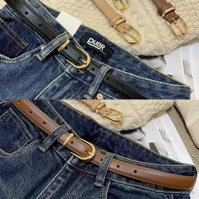 (ส่งจากไทย) เข็มขัดหนัง Basic belt  เข็มขัดอะไหล่ทอง งานพรีเมียม มี Sizeให้เลือก (เจาะรูเพิ่ม Free) รูปที่ 2