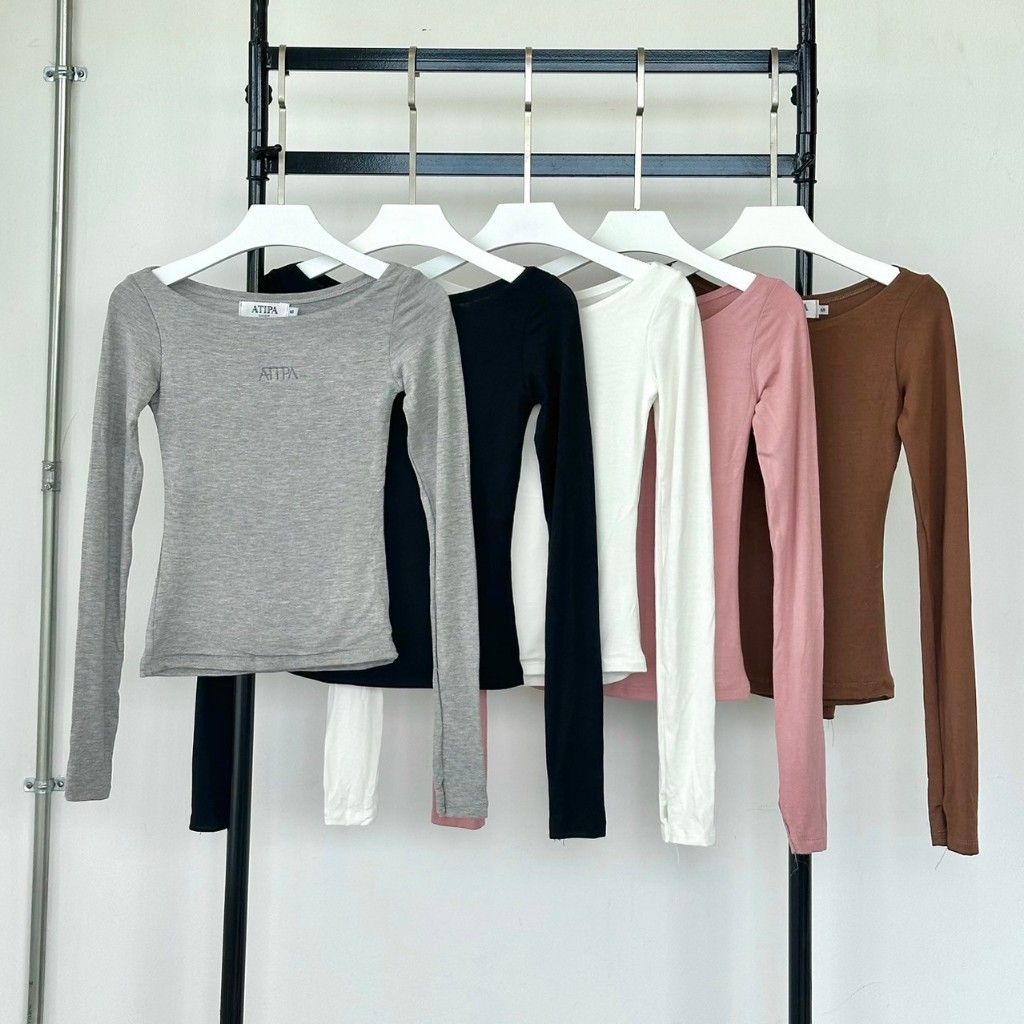 Atipashop - MUTHI LONGSLEEVE TOP เสื้อแขนยาว ปักโลโก้ ATIPA