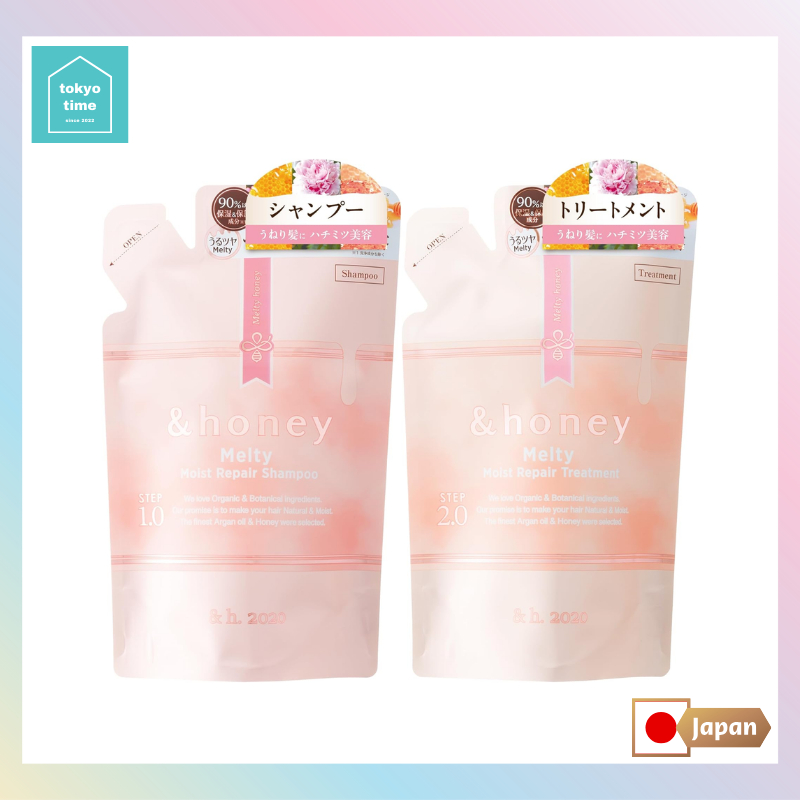 [&Honey] รีฟิล_แชมพูซ่อมแซมผิว ให้ความชุ่มชื้น 350 มล._ทรีทเม้นท์ 350 กรัม_Фϟ_Ф รีฟิล [ส่งตรงจากญี่ปุ่น]