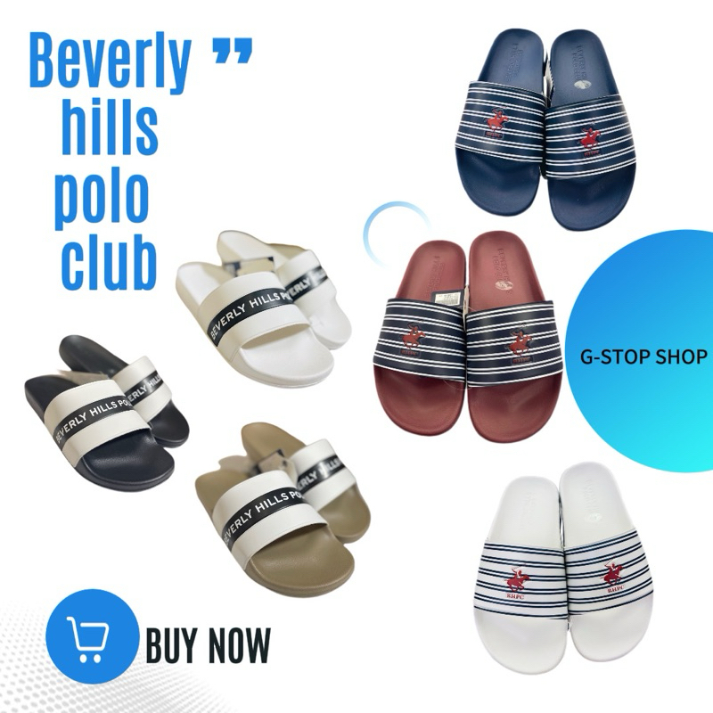 Beverly hills polo club รองเท้าแตะชายลายหมี