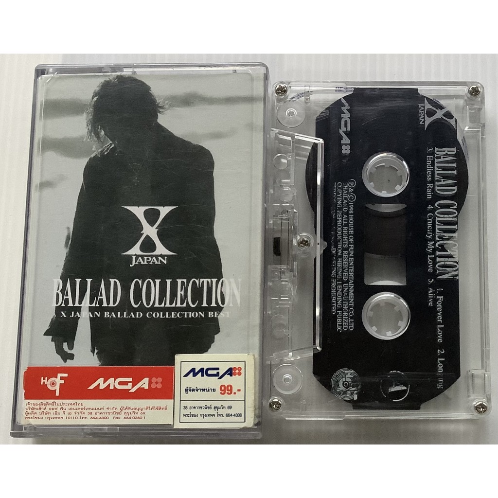 Cassette Tape วินเทจเทปคาสเซ็ตเพลง X Japan อัลบั้ม Ballad Collection Best ลิขสิทธิ์ Forever Love Say