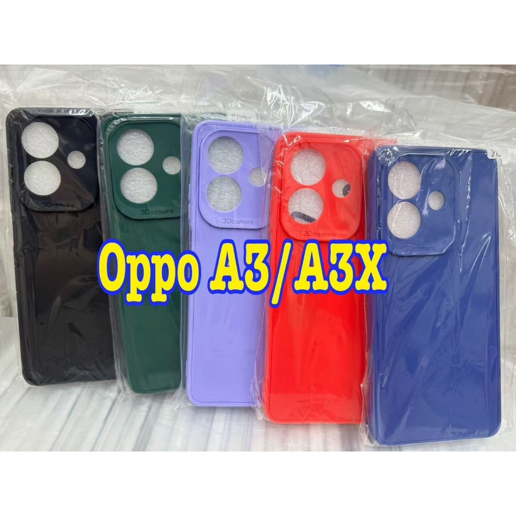 เคสOppo A3/A3X เคสOppo เคสสีกันกระแทกคลุมกล้อง เคสTPUสีพาสเทลคลุมกล้อง พร้อมส่งในTH For Oppo A3 OPPo