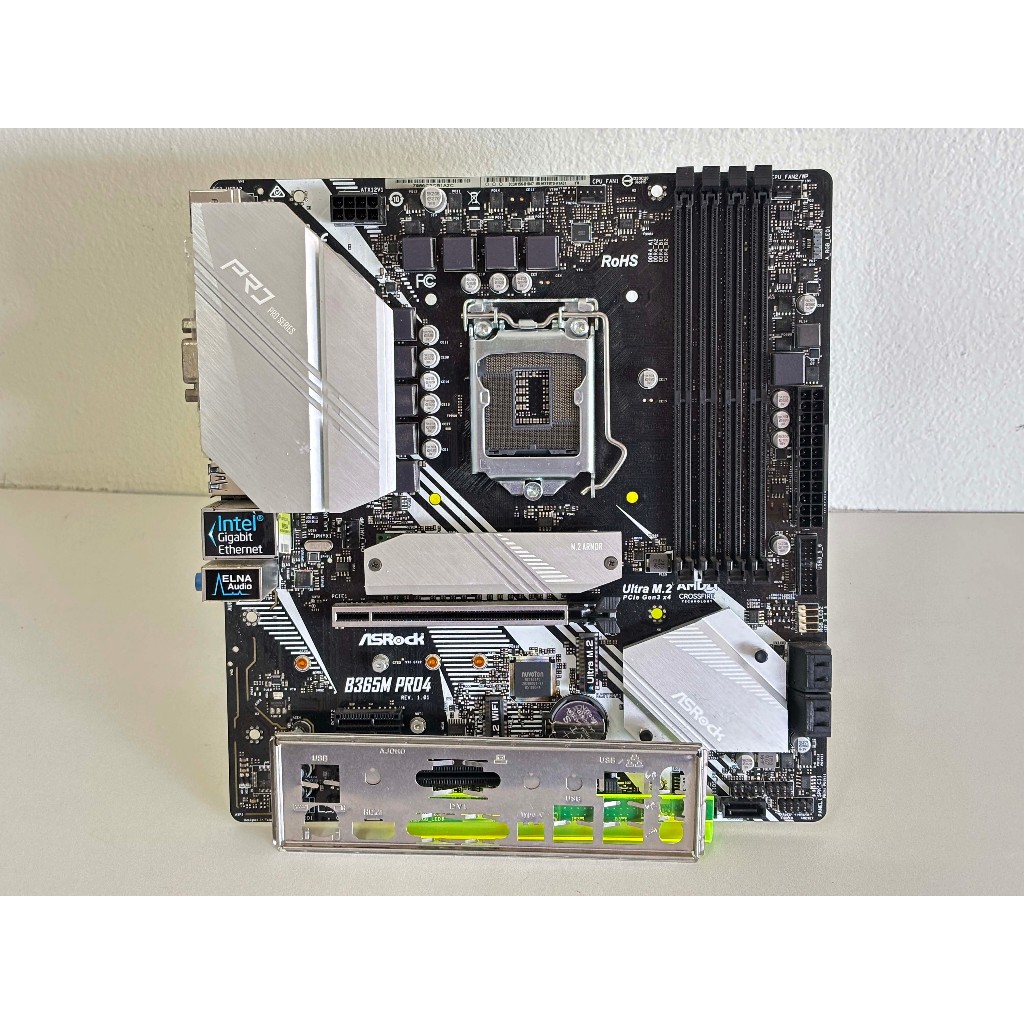 1151V2 ASROCK B365M Pro4 พร้อมฝาหลัง