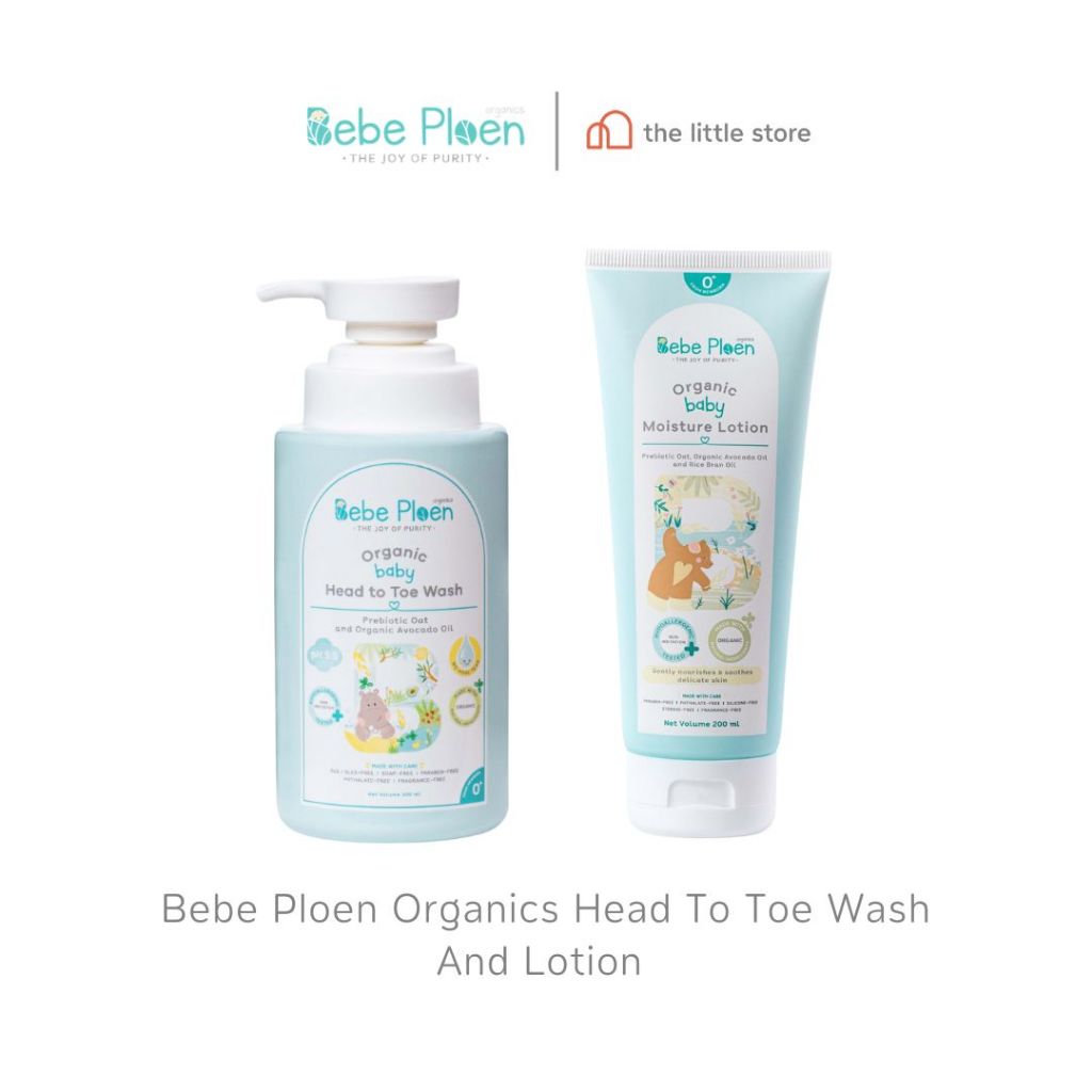 Bebe Ploen เเพ็คคู่ เจลอาบน้ำสระผม 2 in 1 เเละ โลชั่นบำรุงผิวเด็ก