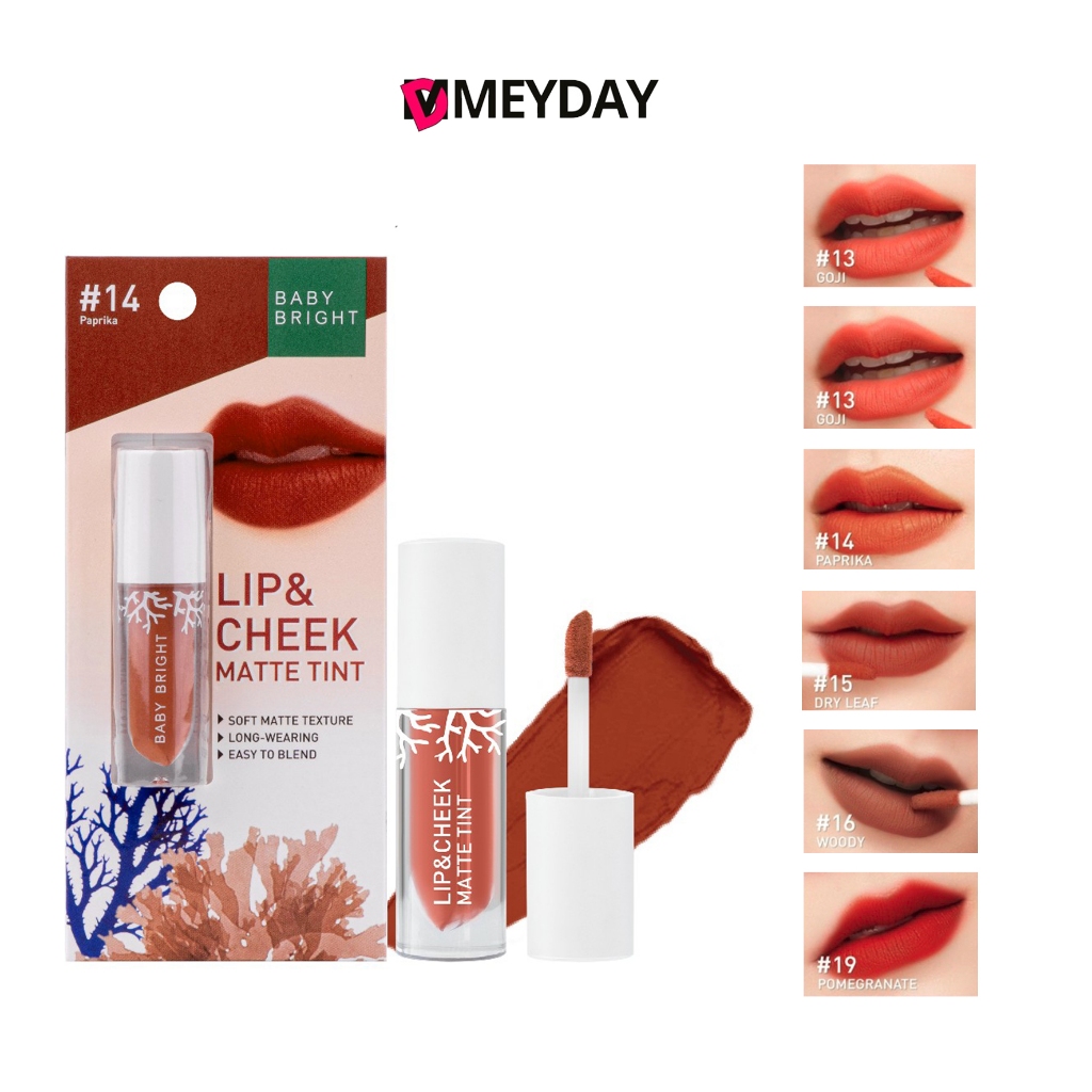 ลิป แอนด์ชีคแมทท์ทินท์ เบบี้ไบร์ท Baby Bright Lip & Cheek Matte Tint ลิปทิ้น ทิ้นท์ เนื้อแมท ใช้ได้ทั้งปากและแก้ม 2.4 g