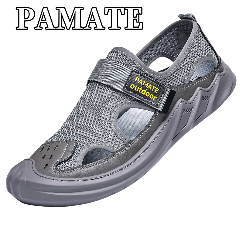 【PAMATE】รองเท้าผู้ชายรุ่นใหม่แบบเจาะลาย，รองเท้าที่สบายและนุ่ม สำหรับผ่อนคลาด。