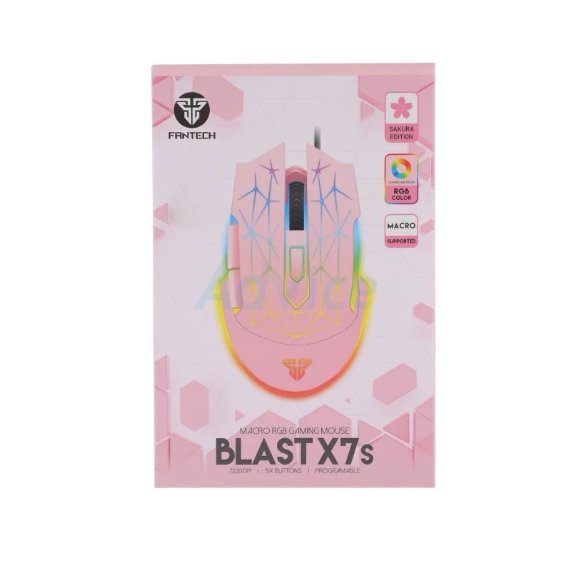 MOUSE FANTECH X7S RGB PINK