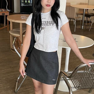 ꕤ nms skirt pants กระโปรงกางเกงยีนส์ nms199(พร้อมส่ง)