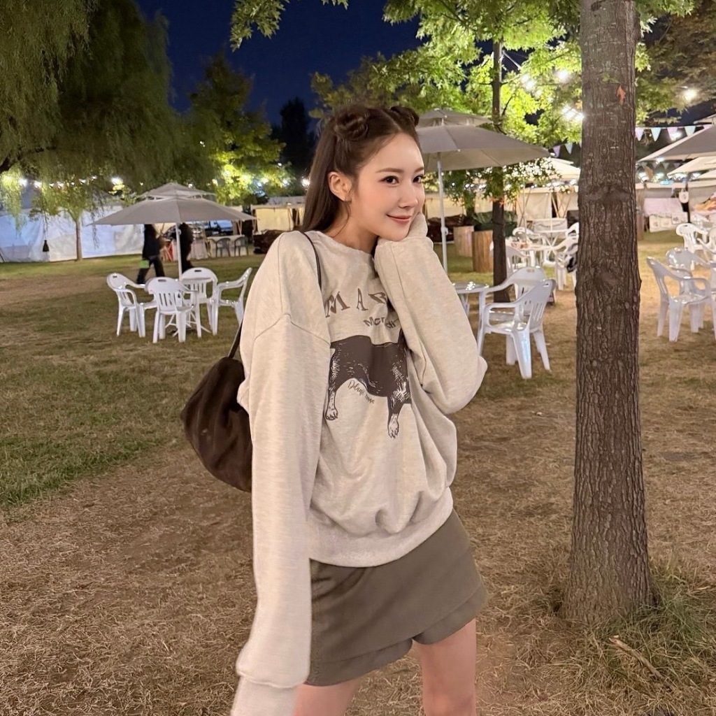 เสื้อแขนยาว Mardi Mercredi Sweatshirt  (Freesize)🫧💗💗