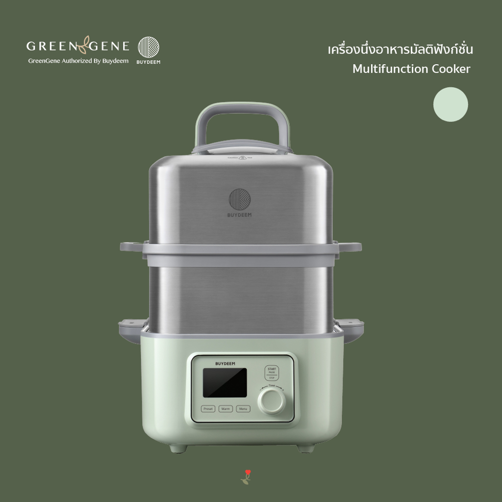 พร้อมส่ง BUYDEEM(เวอร์ชั่นอังกฤษ) เครื่องนึ่งอาหารมัลติฟังก์ชัน หุง อุ่น ตุ๋น ต้ม นึ่ง (สองชั้น)