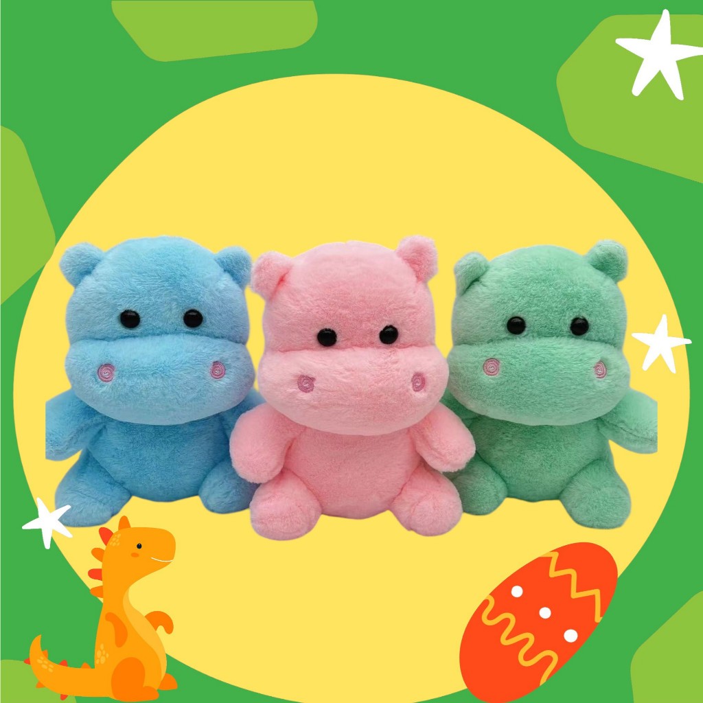 ตุ๊กตาหมูเด้งฮิปโป มี 3 สี
