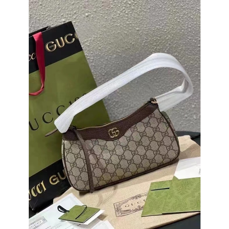 กุชชี่ GUCCI GG Ophidia Series Women's small handbag Underarm bag [Mahjong bag] ห่วงโซ่/ของแท้ 100%