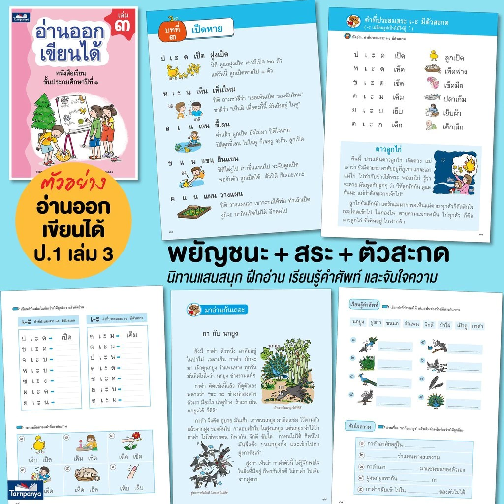 อ่านออกเขียนได้ ระดับ ป1 ป2 ป3 และ อนุบาล หนังสือเด็ก ธารปัญญา แบบฝึกอ่านเขียนภาษาไทย thumbnail 6