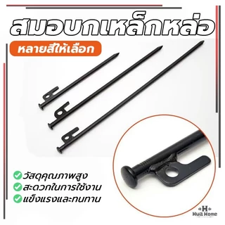 สมอกางเต็นท์ แค้มป์ปิ้ง กางเต้นท์ คงที่บนพื้นดินไม่หักง่าย เหล็กชุบแข็ง ป้องกันสนิม และป้องกันการกัดกร่อน