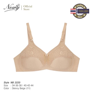 NEWY BRA 3220 *บราในตำนาน* บราไร้โครง ยกทรงแบรนด์ไทย รุ่นอัพเกรด!! ฟองบาง3มิล ตกแต่งลูกไม้