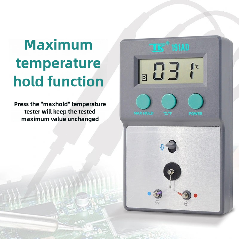 TK Tektronix 191AD หัวแร้งปลายเครื่องทดสอบอุณหภูมิหัวแร้ง Air Gun Solder Pot Temperature Calibration Tester