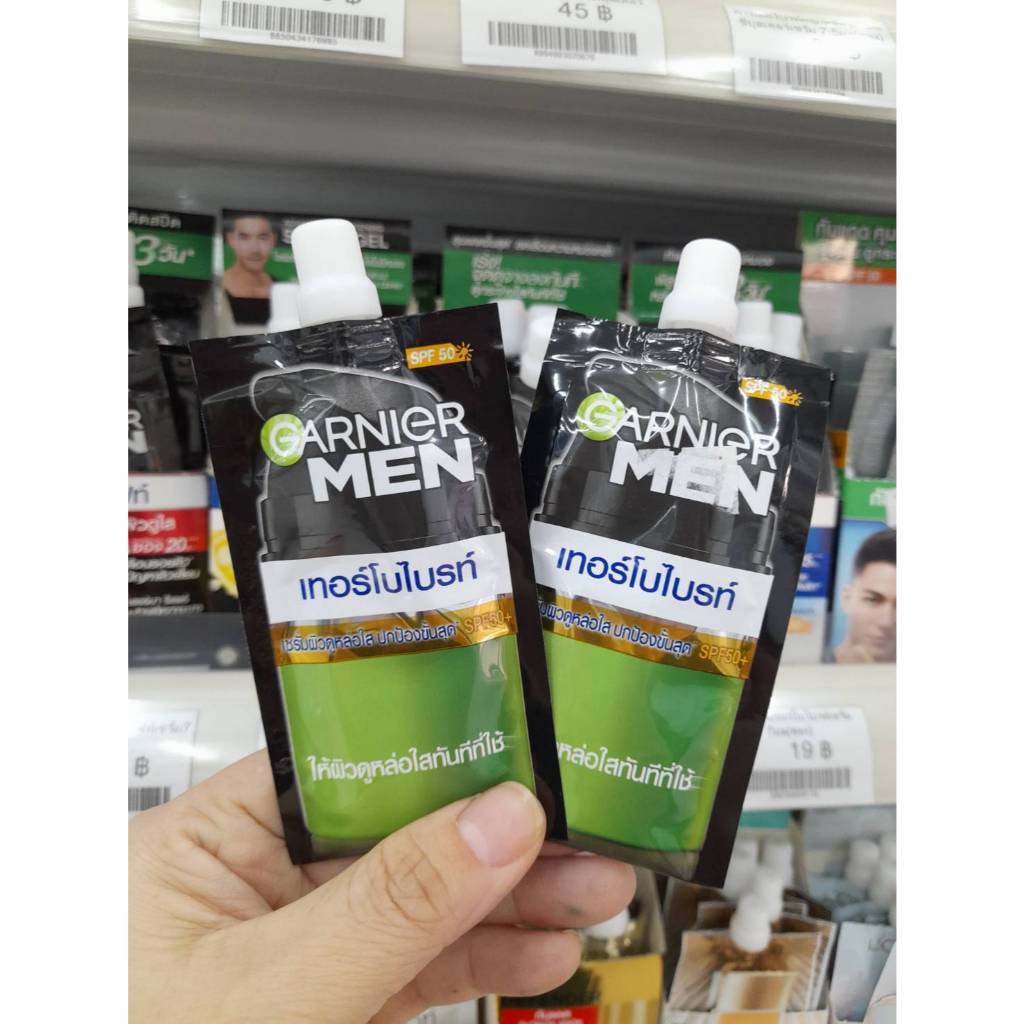 (ยกกล่อง6ซอง) การ์นิเย่เมน เทอร์โบไบร์ท สปอตเลส เซรั่ม SPF50+ 7ML.(272236)