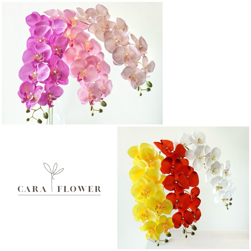 Phalaenopsis orchids | กล้วยไม้ฟาแลนนอปซิสปลอม ดอกไม้ประดิษฐ์ ดอกไม้ปลอม ไว้ตกแต่งบ้าน (O09) [พร้อมส่ง]