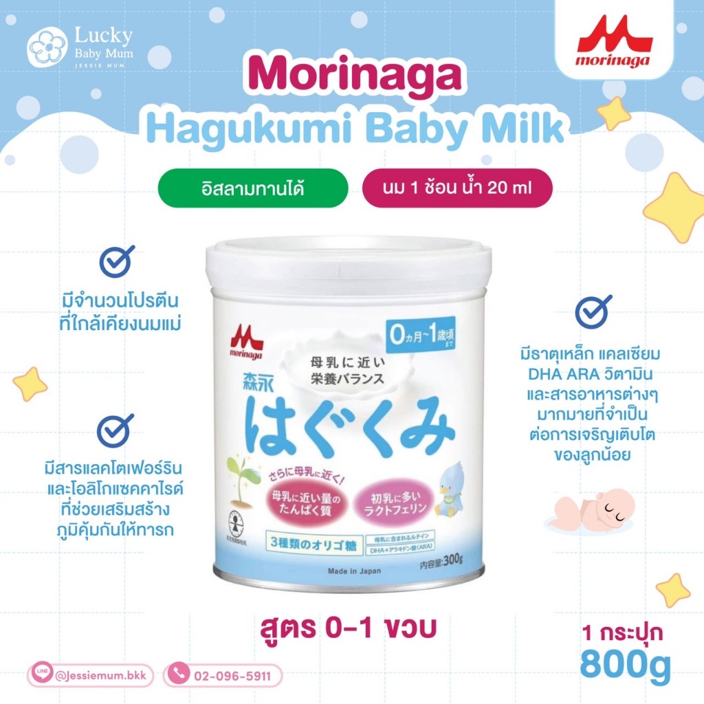 (พร้อมส่ง) โมรินากะ ฮากุกุมิ สูตรย่อยง่าย นมโมรินากะ 0-1 ปี