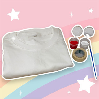 [kiss t-shirt]เซ็ตทำเสื้อรอยจุ๊บ เซ็ตเพ้นท์เสื้อDIY เสื้อขาว…