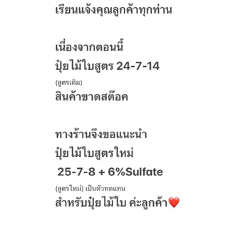 ปุ๋ย ปุ๋ยไม้ใบ ไนโตเจนสูง ผักทานใบ ไทรเกาหลี กวักมรกต มอนสเตล่า ไทรใบสัก ยางอินเดีย ล่ำซำ กระดุมใบเงิน สนามหญ้า