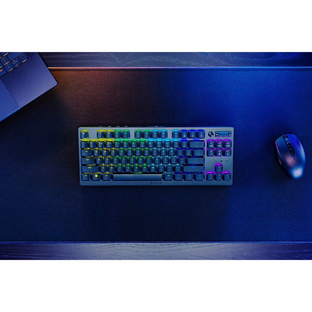 Razer DeathStalker V2 Pro Tenkeyless คีย์บอร์ดไร้สาย 87 ปุ่ม รองรับ Razer™ HyperSpeed Wireless และ Bluetooth 5.0 สีขาว/ดำ