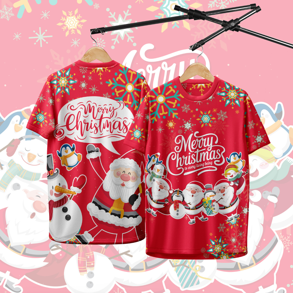 เสื้อกีฬา ลาย วันคริสต์มาส แดง CHR-004